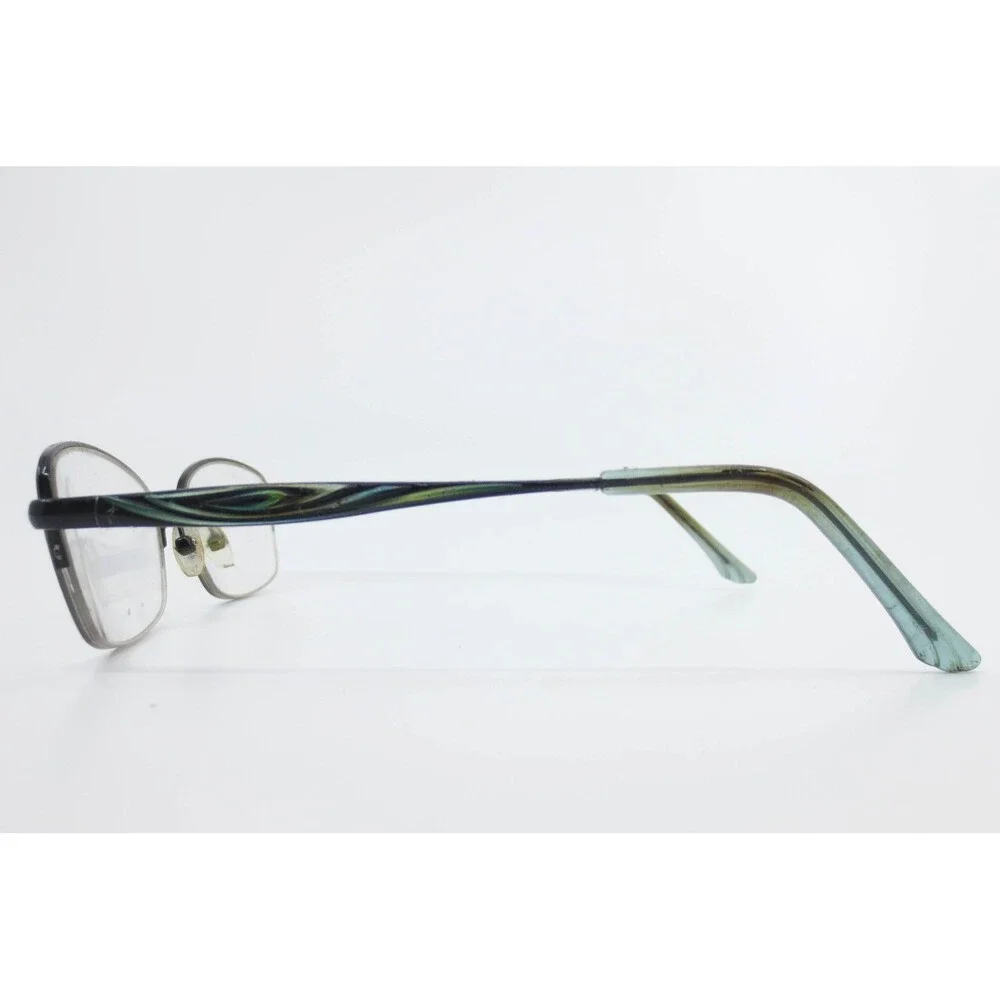 Dana Buchman Caira BK Eyeglasses Black Semi Rimless Rectangular Frames 52-17-135